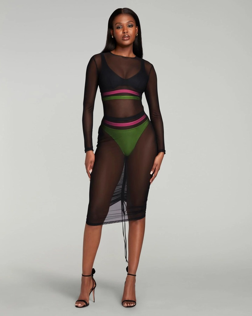 LauryЧерная пляжная накидка Laury