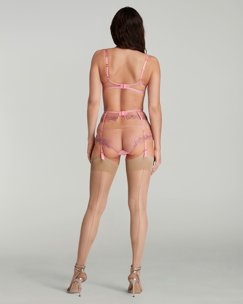 LindieРозовый прозрачный пояс для чулок Lindie