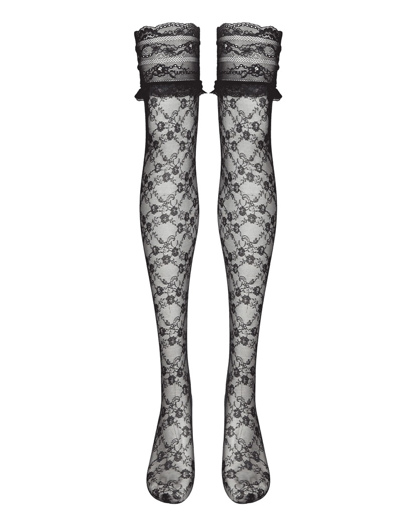 JoiaЧерные чулки под пояс Joia