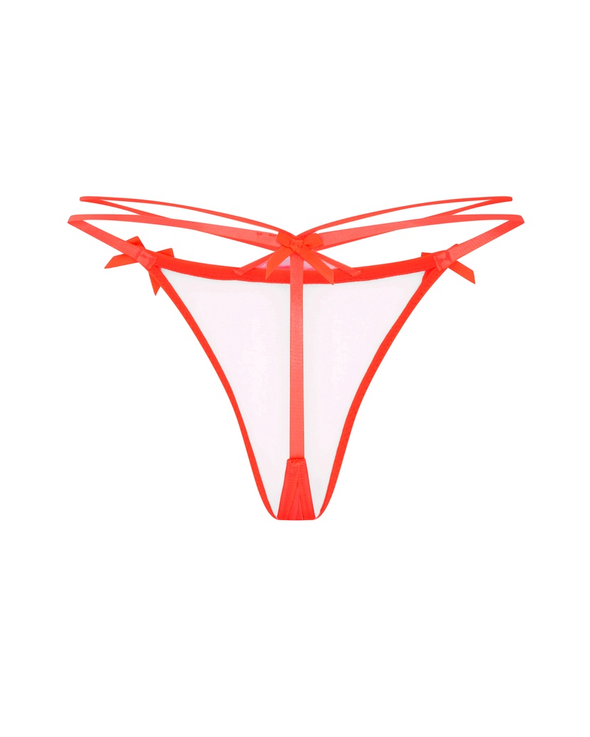 ZellaОранжевые прозрачные трусы стринги Zella