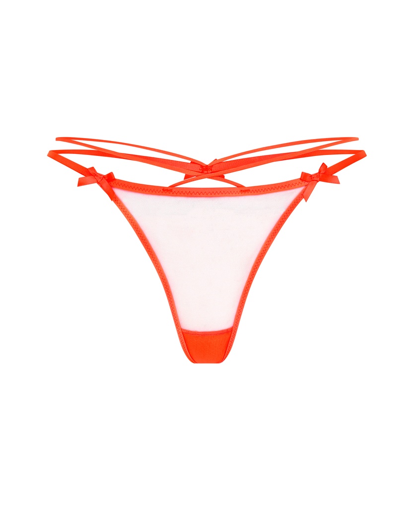 ZellaОранжевые прозрачные трусы стринги Zella