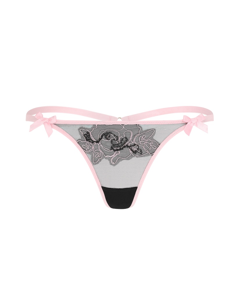 LindieЧерно-розовые трусы стринги Lindie