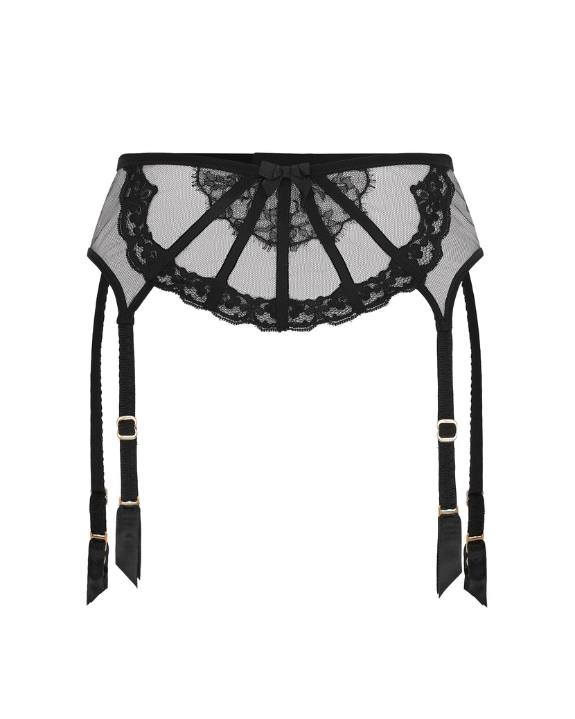 MariannЧерный пояс для чулок Mariann