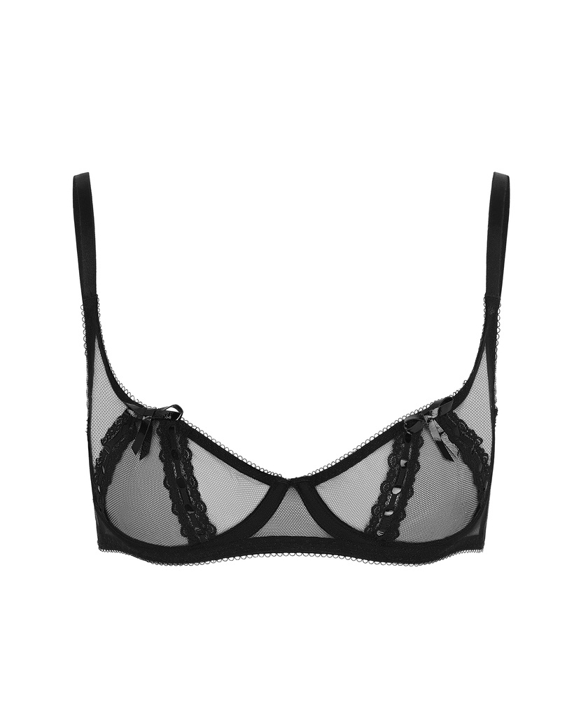 ZarieЧерный бюстгальтер с открытой чашкой Zarie