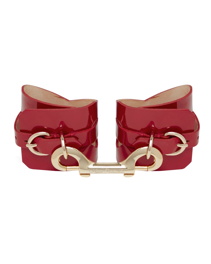 VeronikaКрасные кожаные манжеты Veronika Double