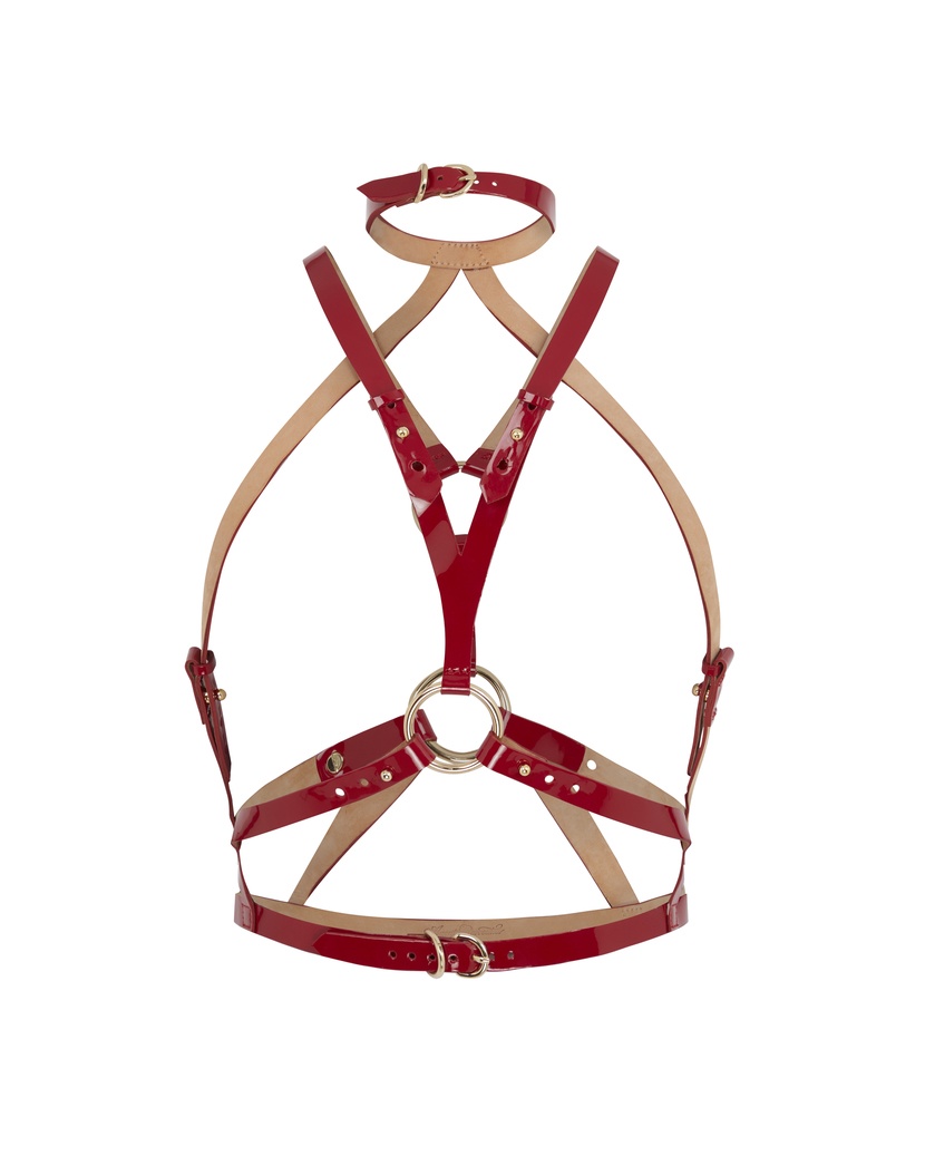 VeronikaКрасная кожаная портупея Veronika