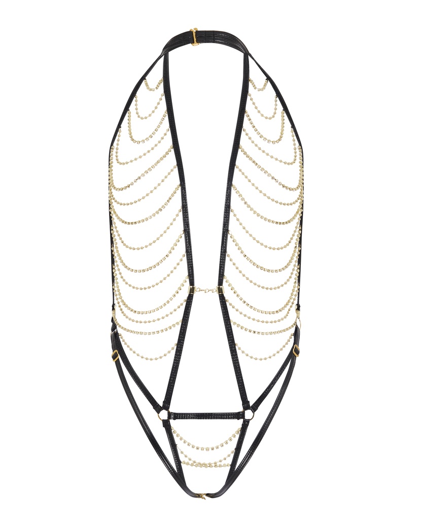 MarlenaЧерно-золотое боди Marlena