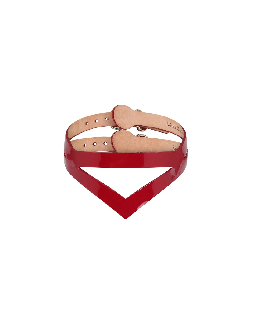 VeronikaКрасный кожаный чокер Veronika Double