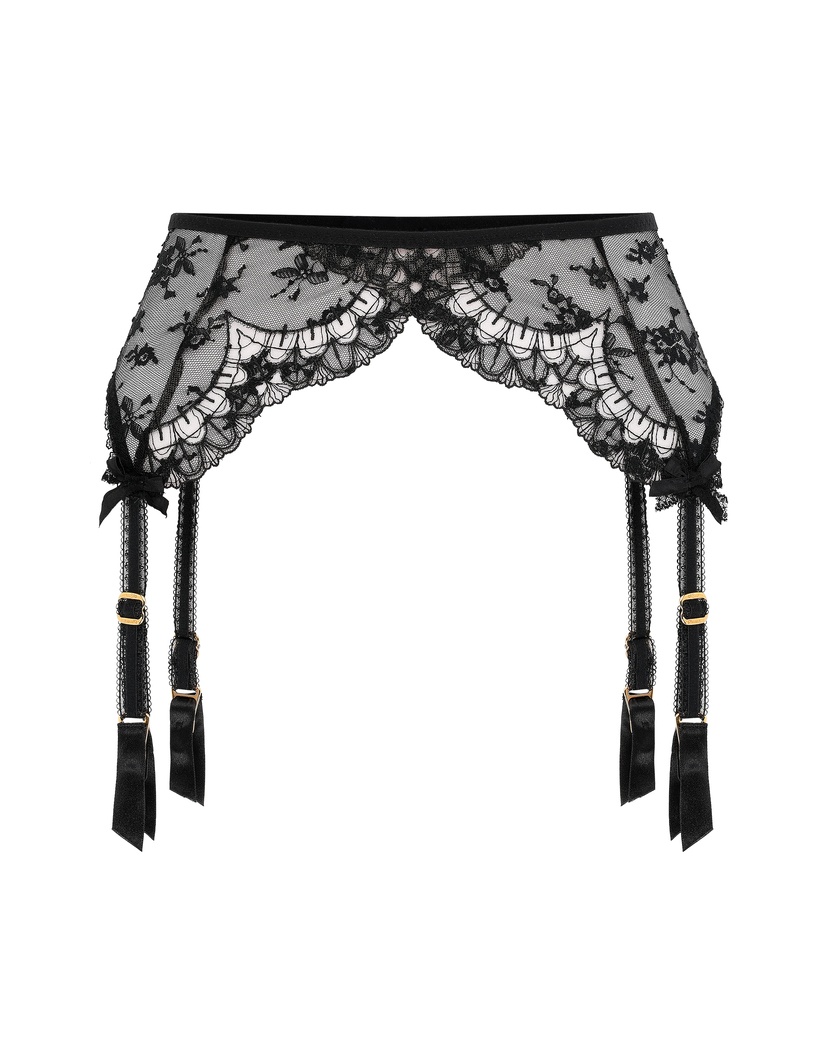 FloriaЧерный пояс для чулок Floria