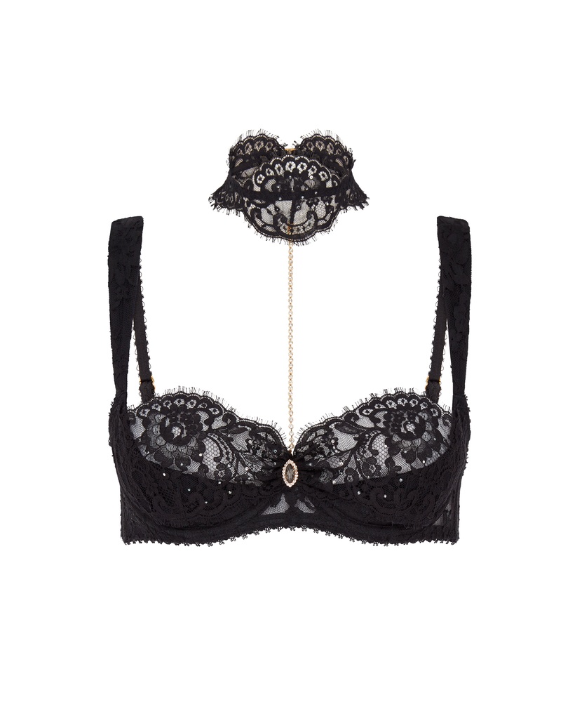 JewlieЧерный бюстгальтер балконет Jewlie