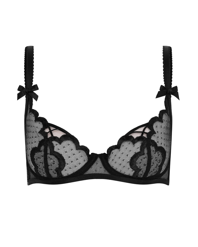 KatanahЧерный бюстгальтер балконет Katanah