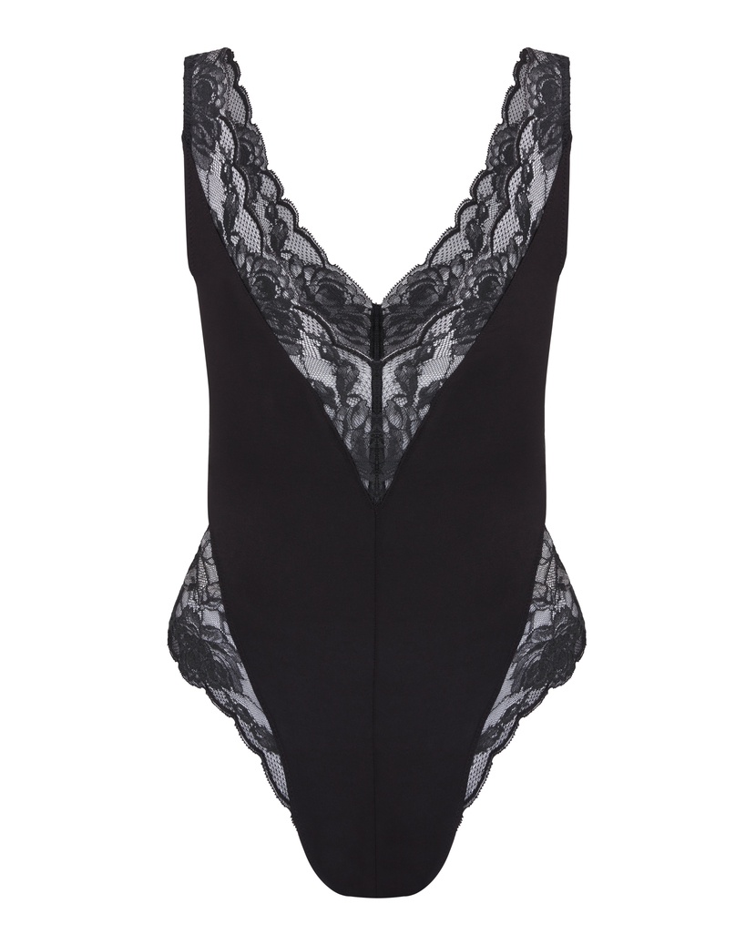 CasiaЧерное боди с кружевом Casia