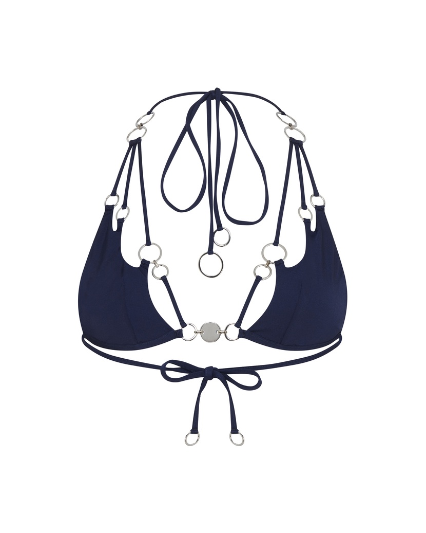 DavineТемно-синий топ купальника Davine