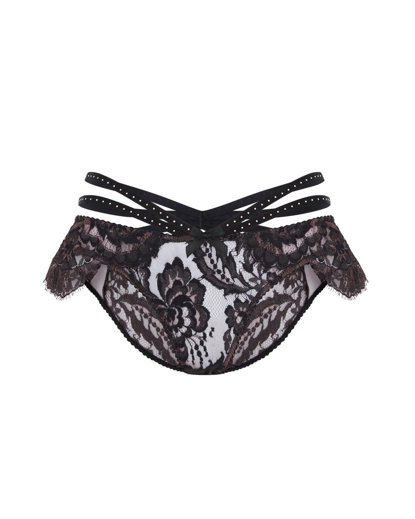 TemptressaРозово-черные классические трусы Temptressa