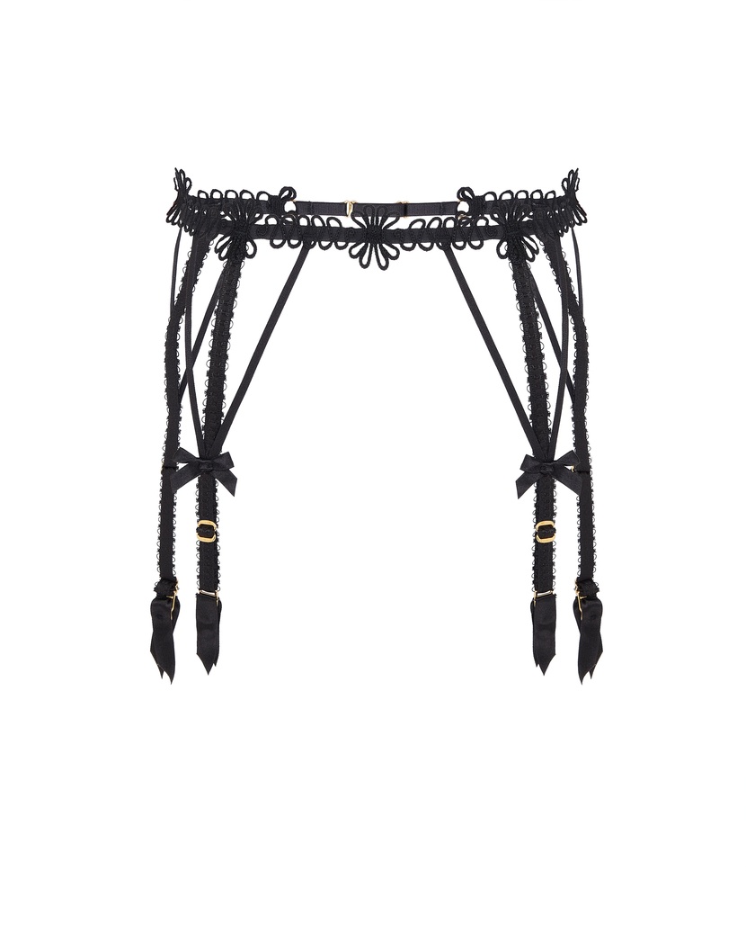 ColettaЧерный прозрачный пояс для чулок Coletta