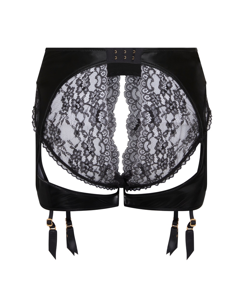 RivereЧерный пояс для чулок Rivere