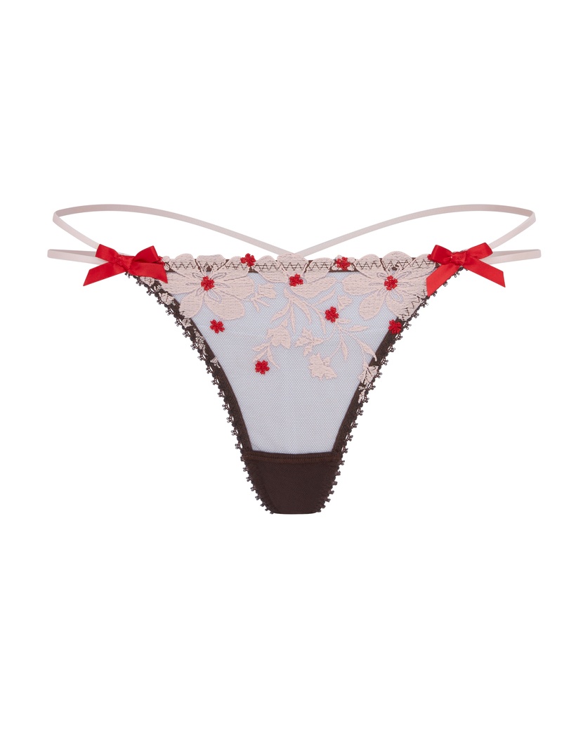 DawneКоричнево-розовые трусы стринги Dawne