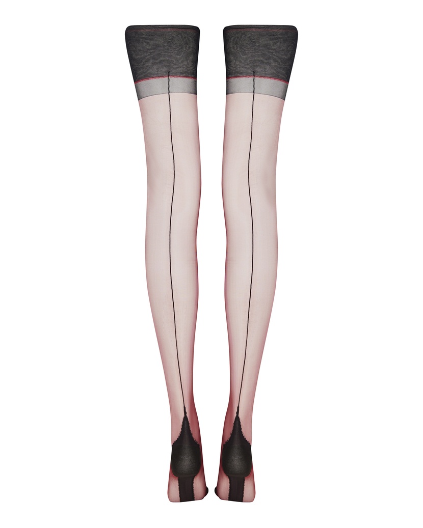 GiaБордовые чулки под пояс Gia