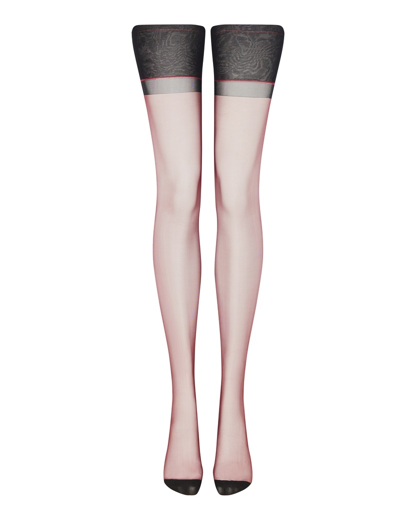 GiaБордовые чулки под пояс Gia