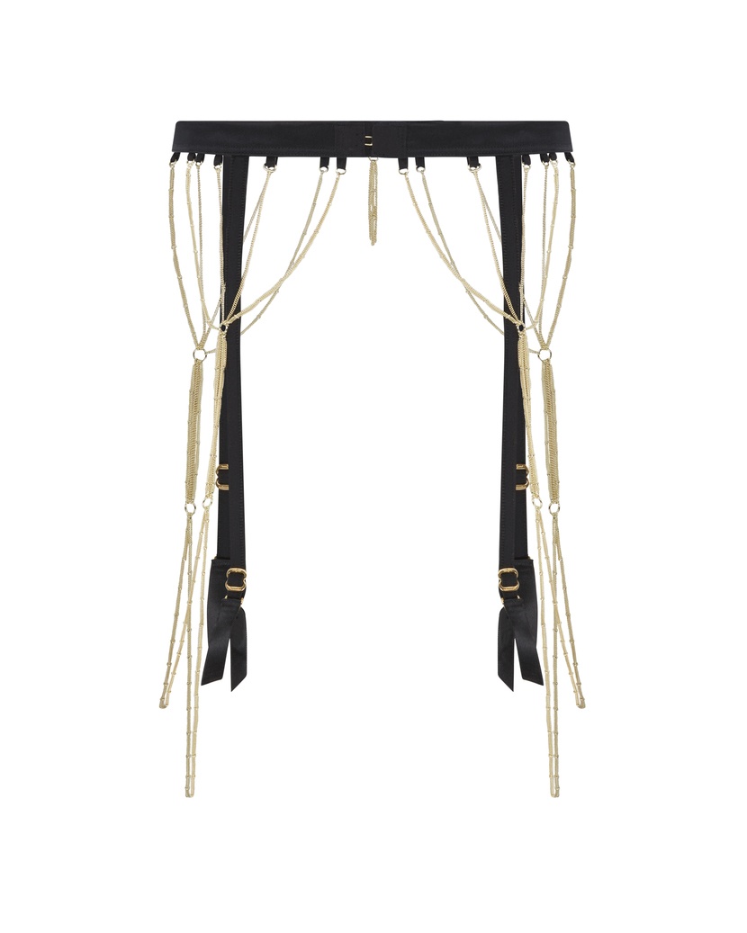 AurettaЧерный пояс для чулок Auretta