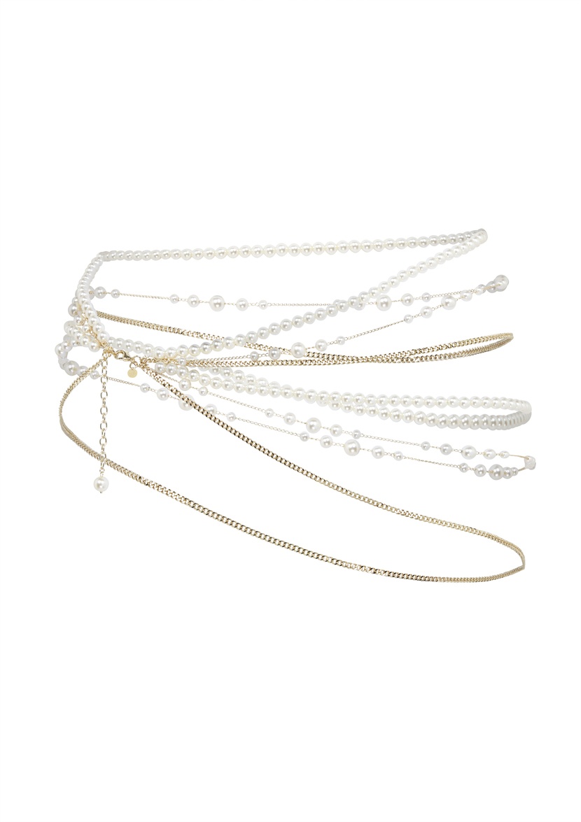 PearlieЖемчужно-золотистый пояс Pearlie