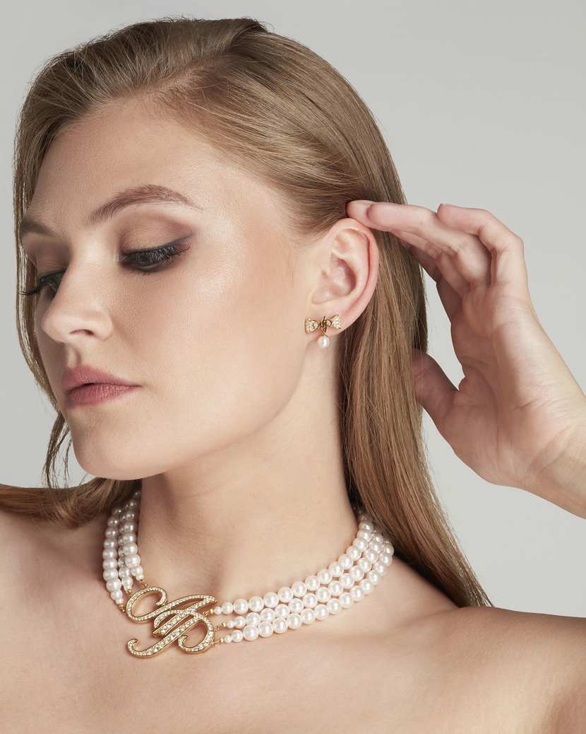 BrittЖемчужно-золотое ожерелье Britt