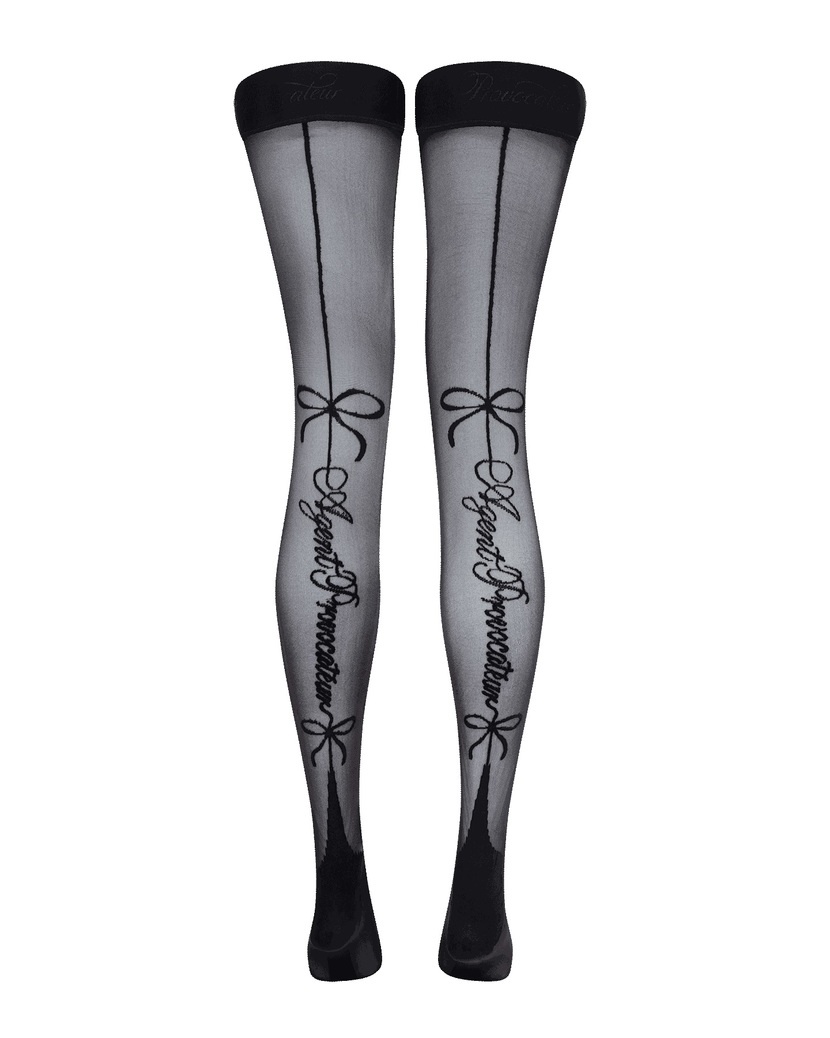 AP SignatureЧерные чулки на резинке AP Signature