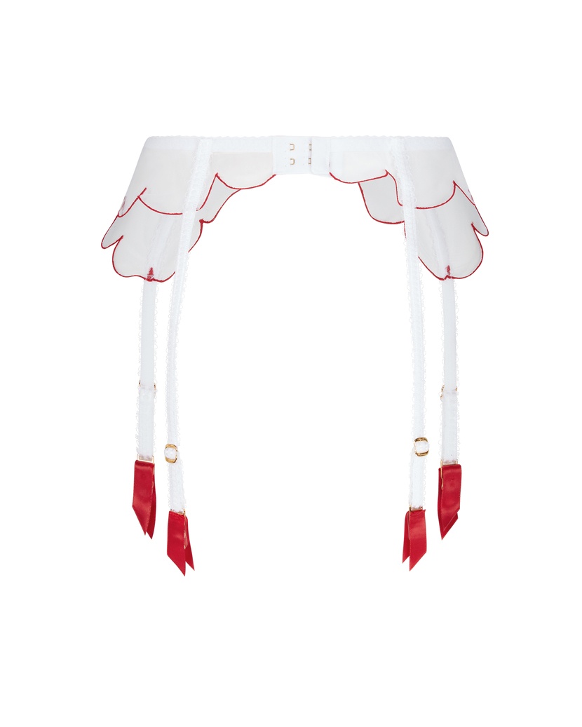 LornaБелый прозрачный пояс для чулок Lorna