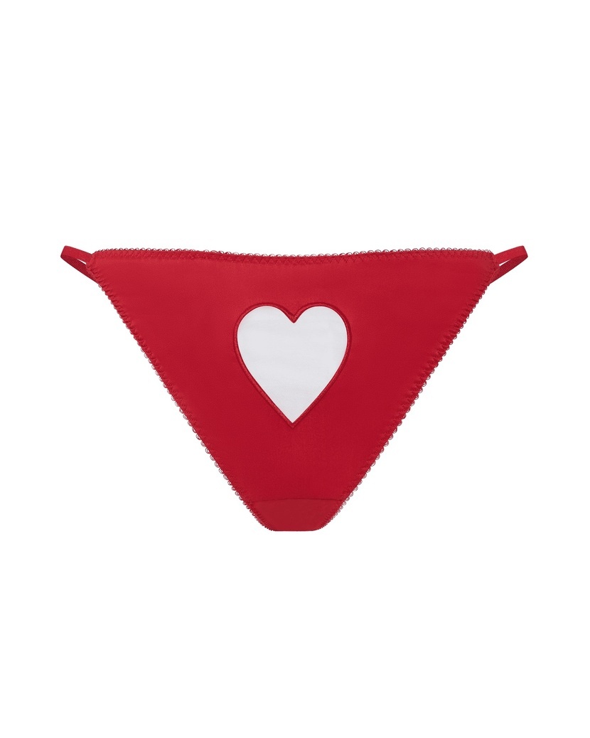 Ettie Красные классические трусы из шелка Ettie