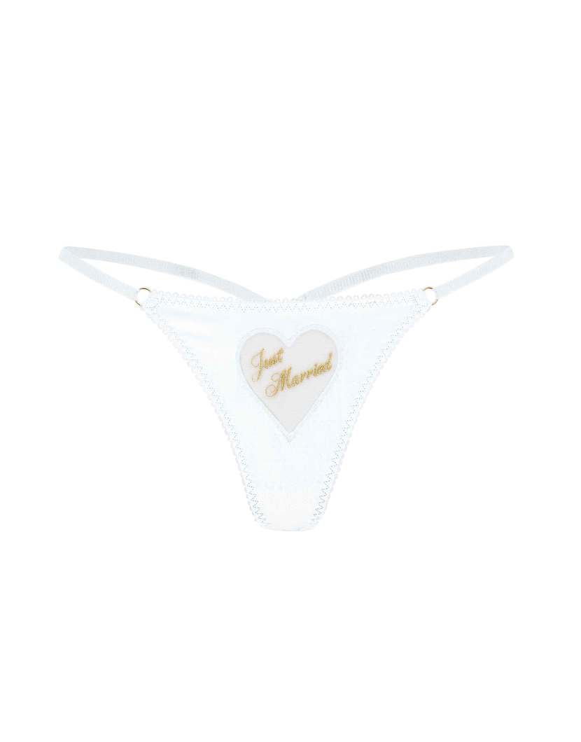 Ettie Белые шелковые трусы стринги Ettie