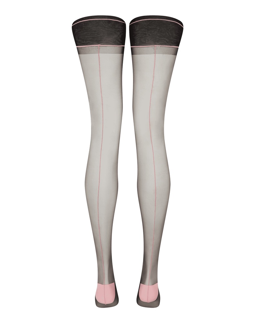 GiaЧерные чулки под пояс Gia