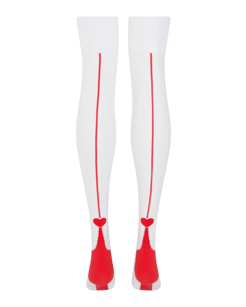 LeaБелые чулки под пояс Lea