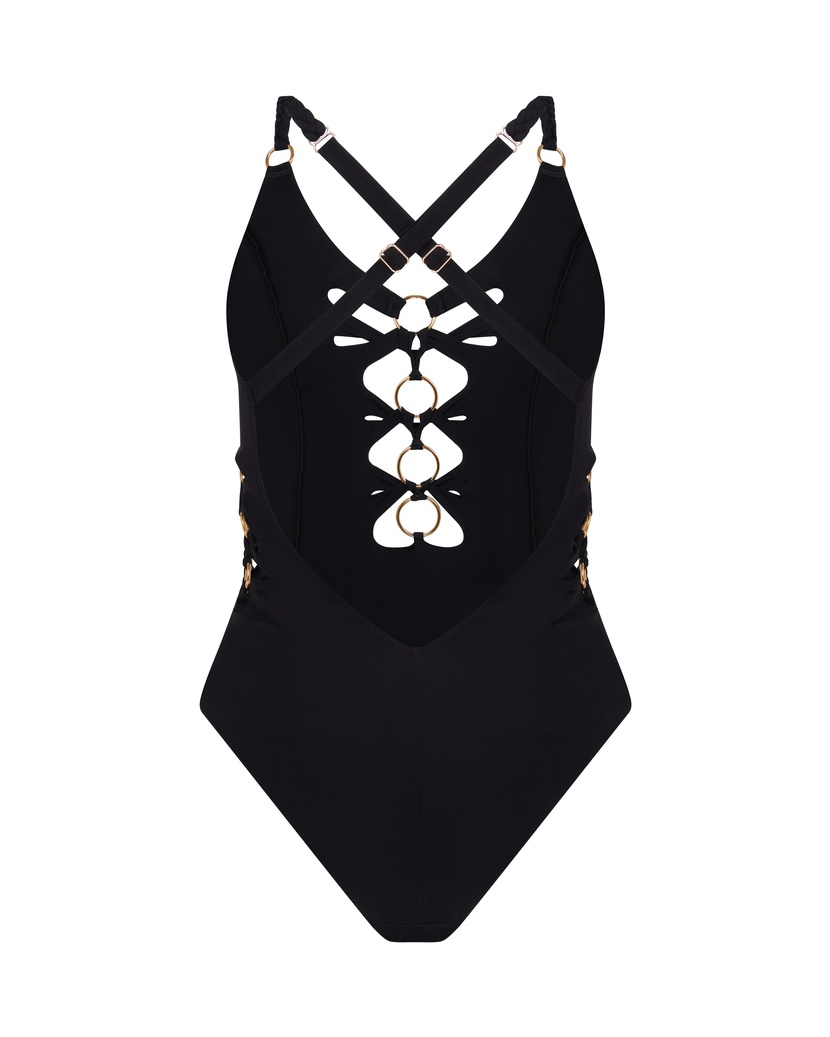 GinnyЧерный слитный купальник Ginny