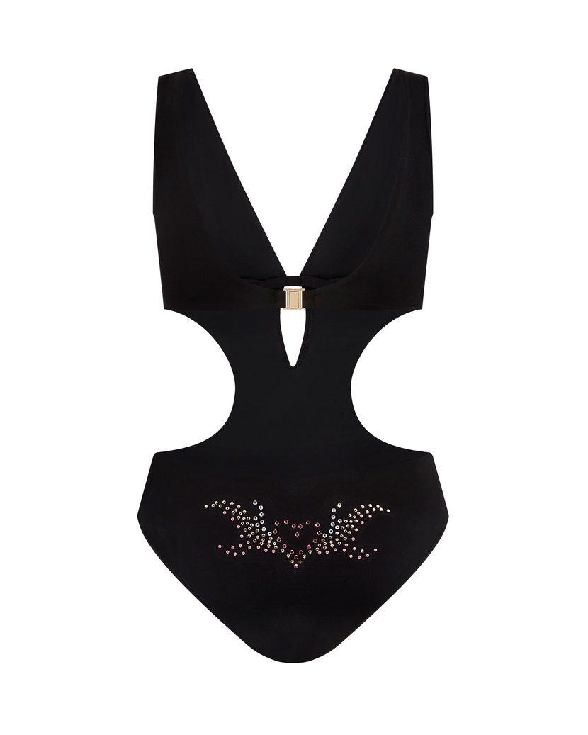 PresilliЧерный слитный купальник Presilli