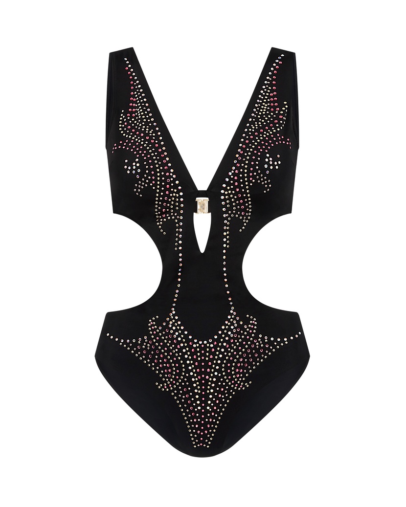 PresilliЧерный слитный купальник Presilli