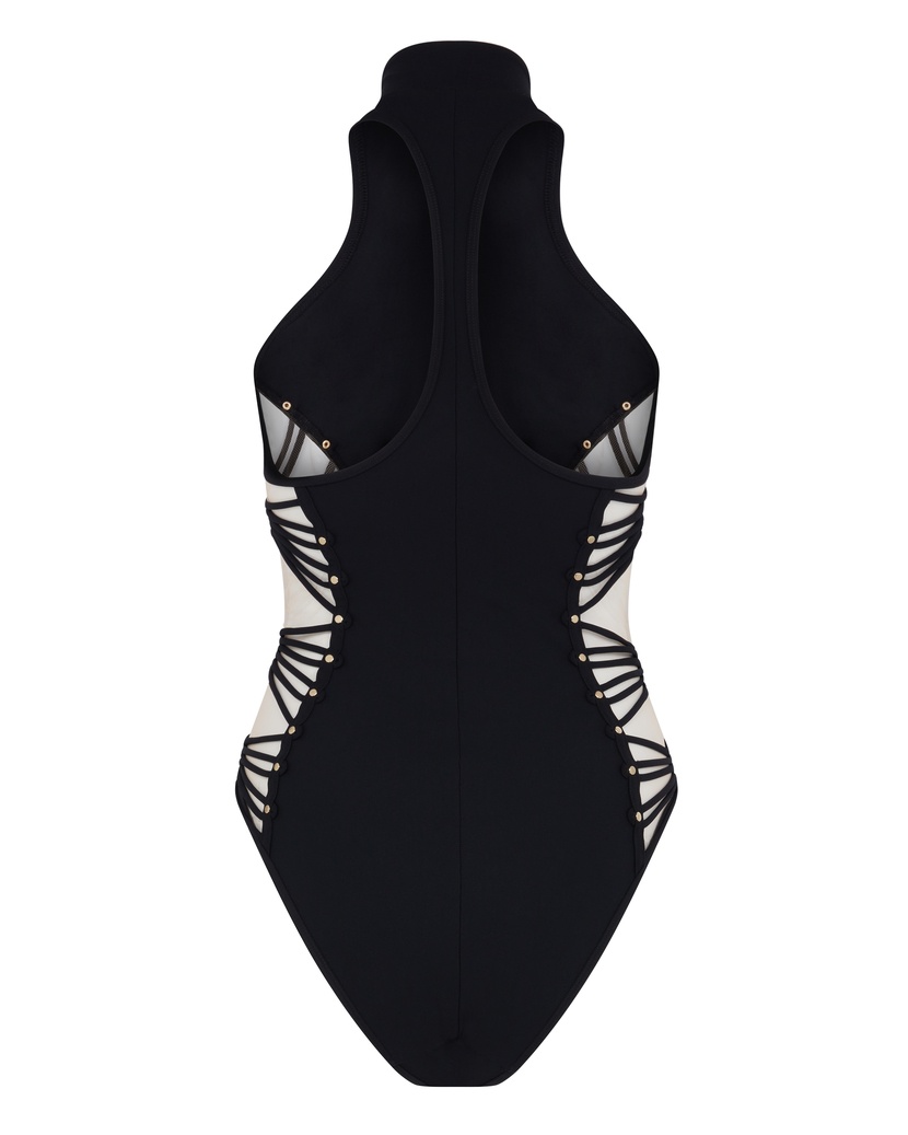 ZoЧерный слитный купальник Zo