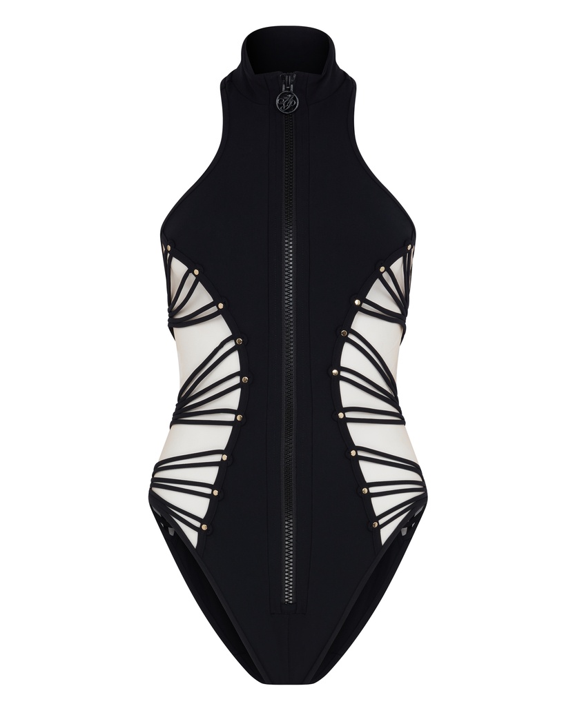 ZoЧерный слитный купальник Zo