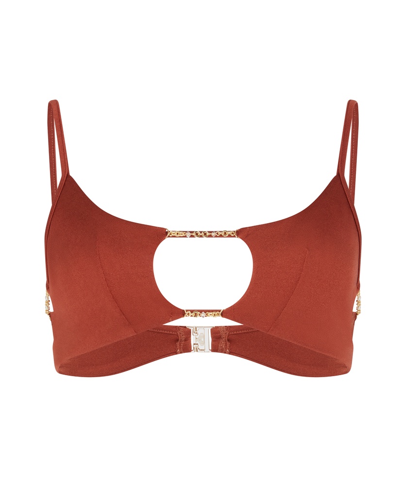 ChristianaКоричневый топ купальника Christiana