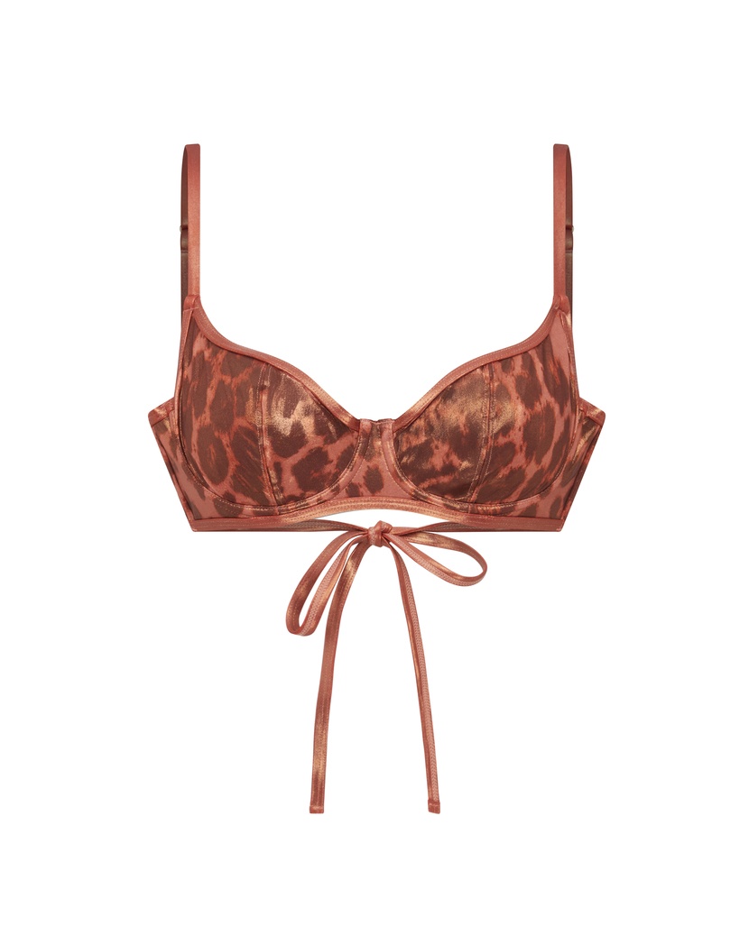 CaylaЛеопардовый топ купальника Cayla