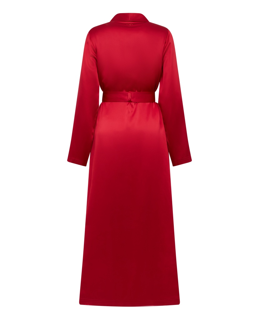 CecilyКрасный длинный халат Cecily