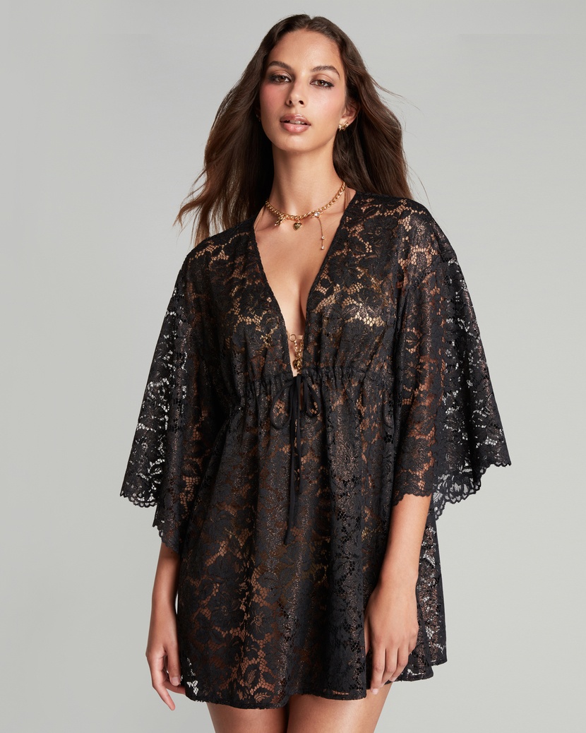 TrixaЧерно-золотая пляжная накидка Trixa