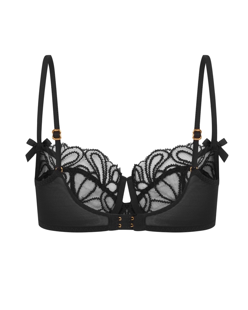NelleЧерный бюстгальтер балконет Nelle