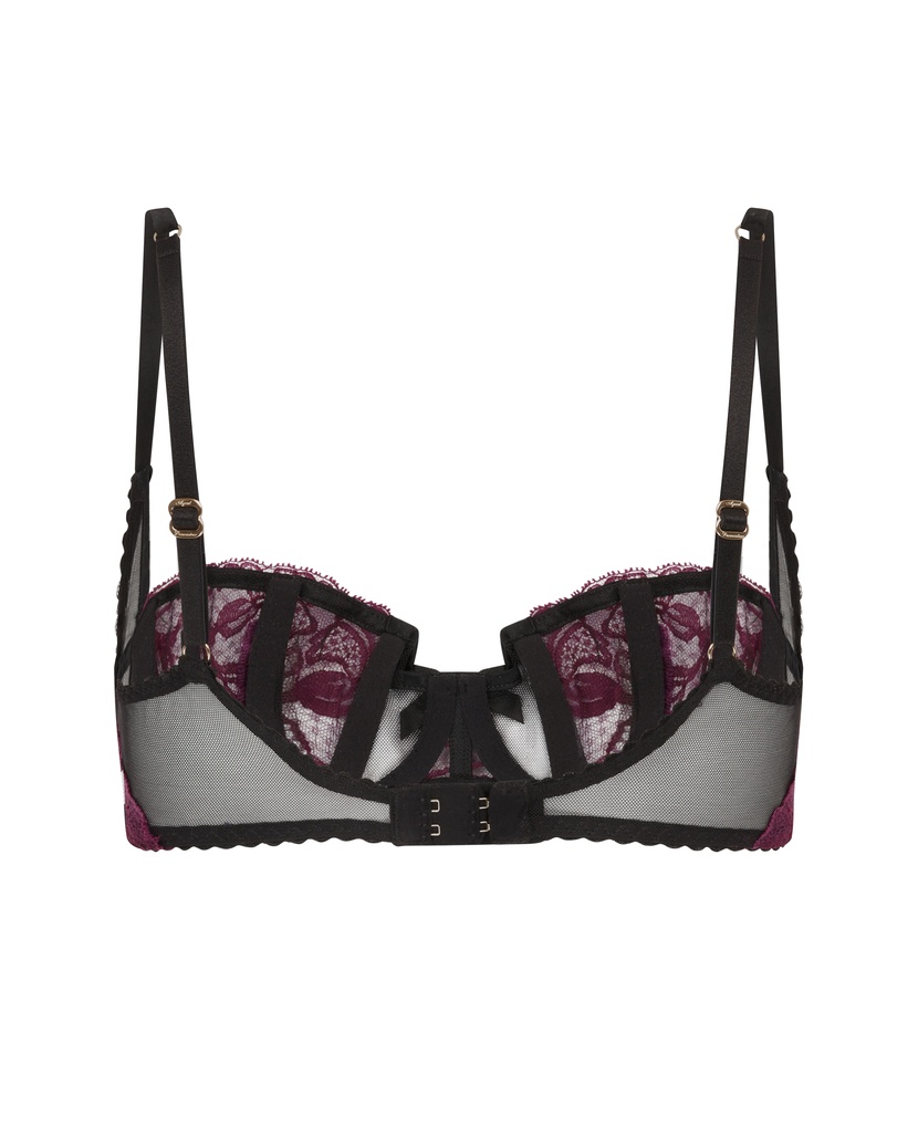 RozlynСливово-черный бюстгальтер балконет Rozlyn