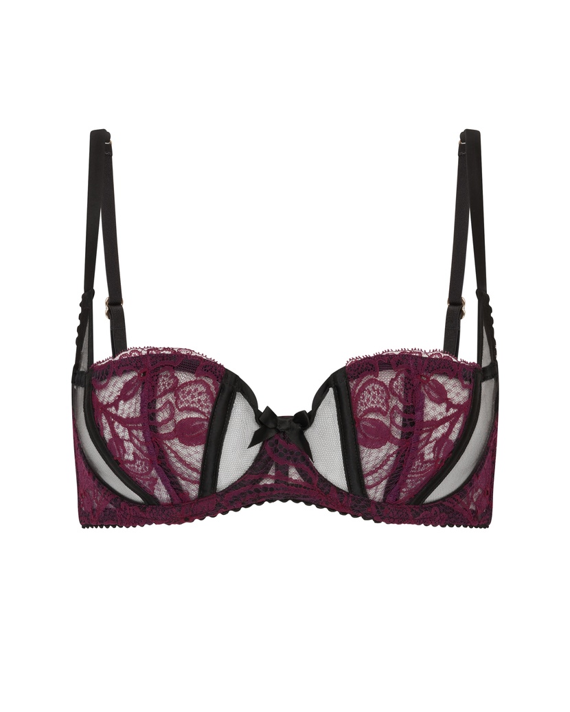 RozlynСливово-черный бюстгальтер балконет Rozlyn