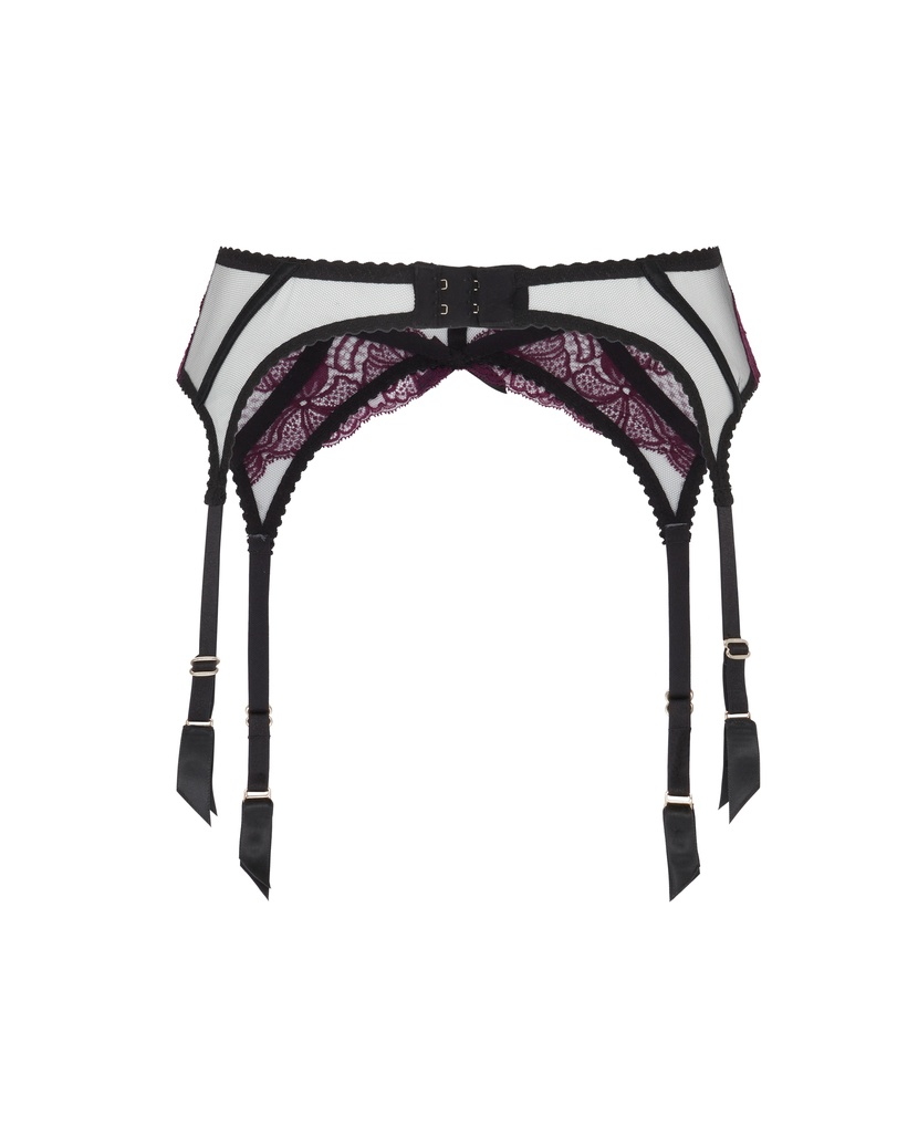 RozlynСливово-черный пояс для чулок Rozlyn