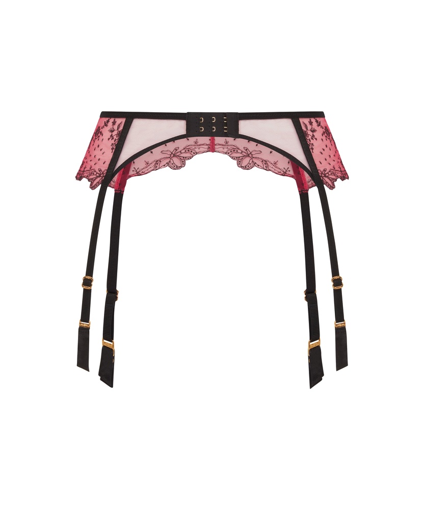 GraiceРозово-черный пояс для чулок Graice