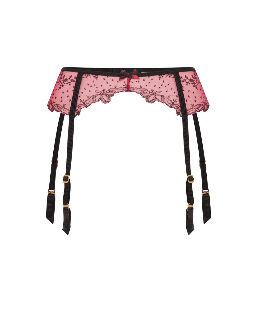 GraiceРозово-черный пояс для чулок Graice