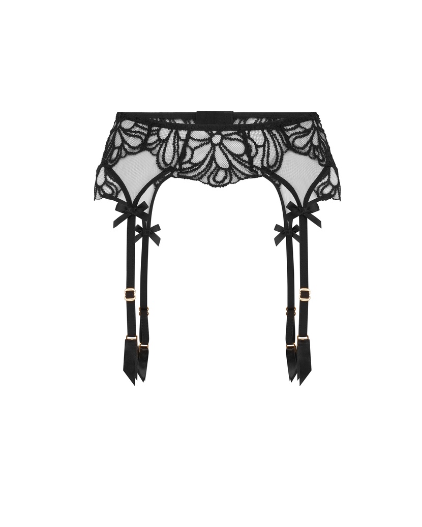 NelleЧерный пояс для чулок Nelle