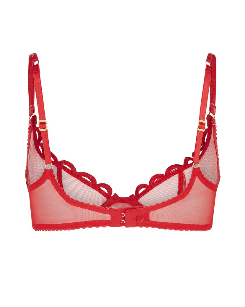ZaryaКрасный бюстгальтер с открытой чашкой Zarya