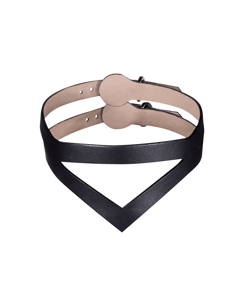 VeronikaЧерный кожаный чокер Veronika Double